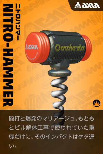 【ニトロハンマー NITRO-HAMMER】殴打と爆発のマリアージュ。もともとビル解体工事で使われていた重機だけに、そのインパクトはケタ違い。